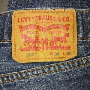 2 Pair Levi's Men's 559 Relaxed Jeans in Denim Blue 36 X 30 36x30